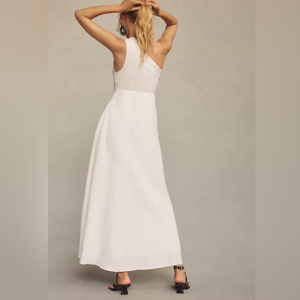 FARM Rio for Anthropologie NWOT One Shoulder Smocked back Maxi Dress. - Picture 3 of 12
